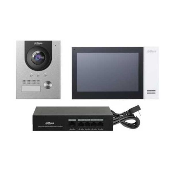 DAHUA Kit de Vídeo Porteiro IP c/ Monitor + Gravador Vídeo Digital - 1.0.01.15.11806