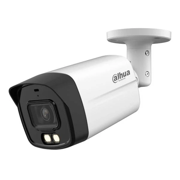 Dahua Câmara de Segurança HAC-HFW1200TLM-IL-A 2MP 1080P Branca com Iluminação Dual LED/IR e Microfone, Outdoor & Indoor, IP67