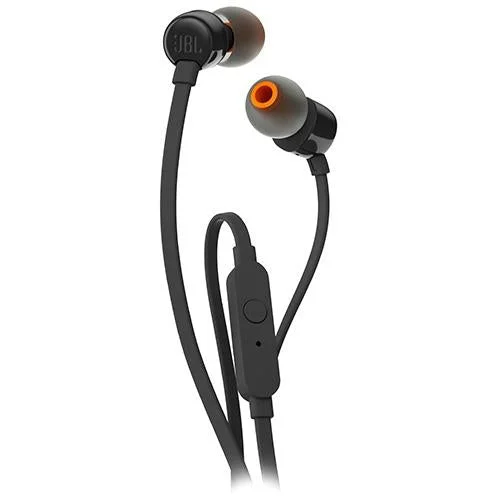 Auriculares JBL Tune 110 – Intra-auriculares com Fio, Microfone e Jack 3.5 mm – Preto