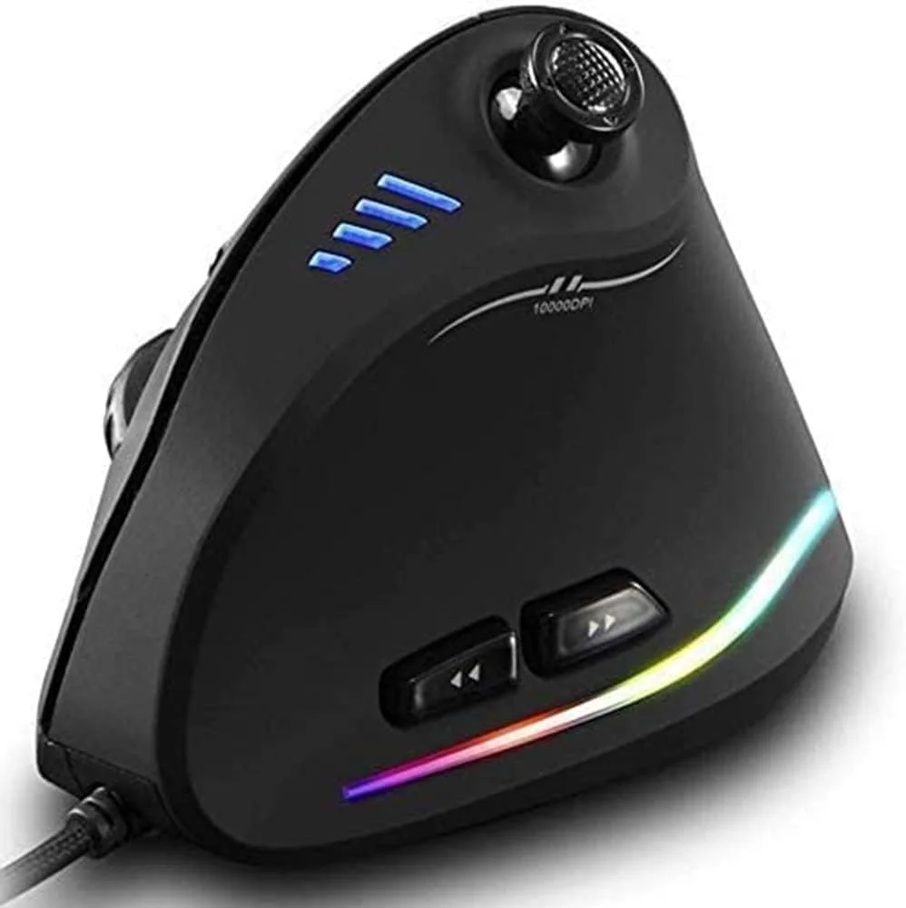 Rato Vertical Gaming Zelotes com Joystick e Teclas Programáveis – 10000DPI