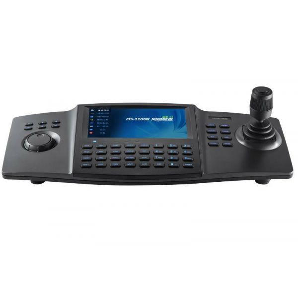 Hikvision Teclado de Controlo IP DS-1100KI(C) 4 Canais USB 2.0 Interface Dupla Ecrã LCD 7"