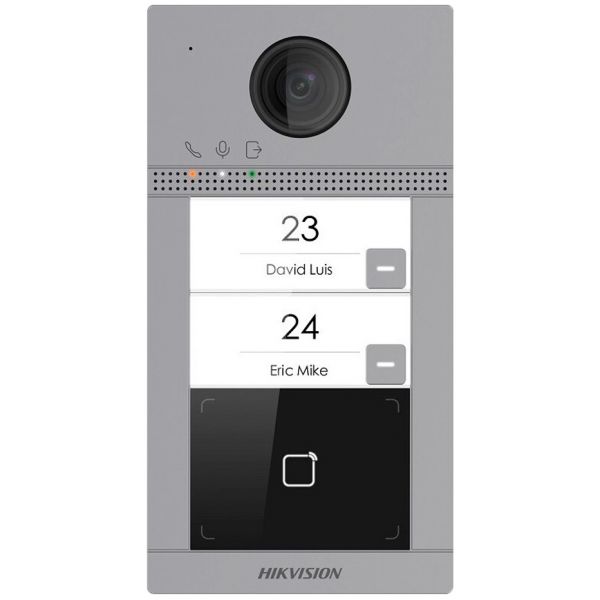 Hik Vision Botoneira Ip C/ Câmara 2Mpx P/ 2 Apartamentos - DS-KV8213-WME1(C)H