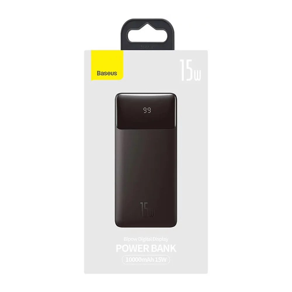 Powerbank Baseus Bipow Digital Display 10000mAh 15W Preta