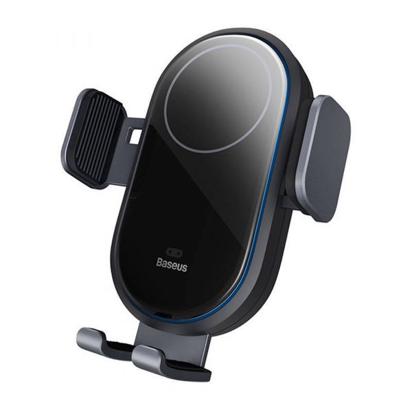 Baseus Suporte de Carro Baseus LightChaser Wireless Charging Mount 15W Preto - C40355900121-00