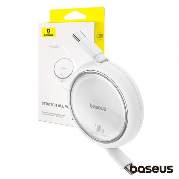 Baseus Free2Draw Mini Cabo USB-C para USB-C 100W 1m Branco