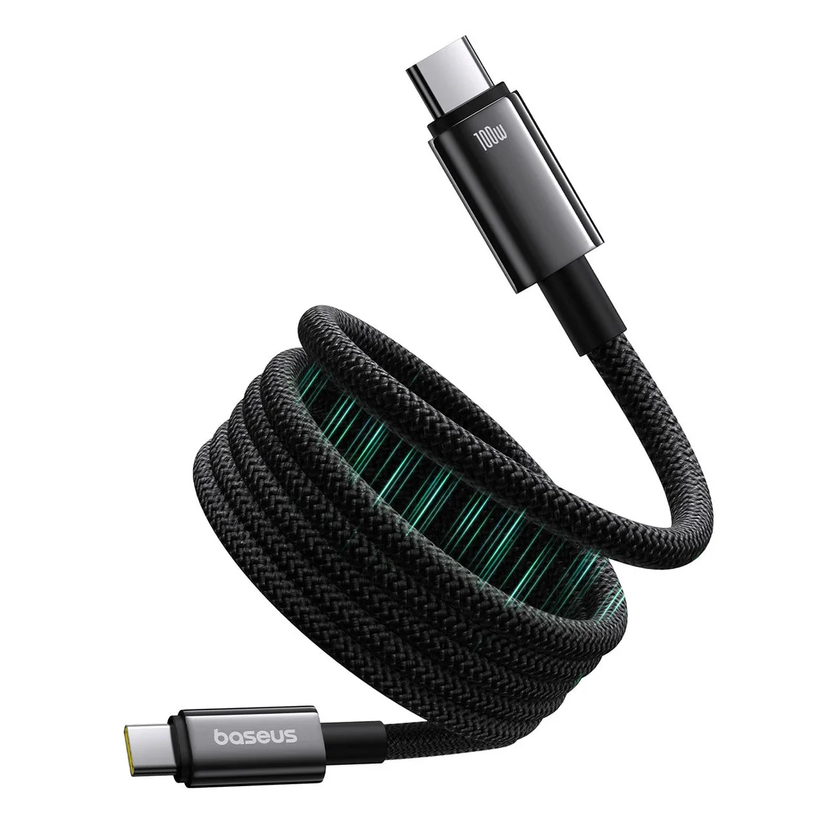 Cabo magnético USB-C para USB-C Baseus 100W / 1m / Tungsténio Ouro / preto