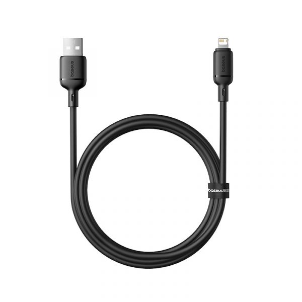 Baseus Cabo Silky Series Fast Charging USB To IP 2.4A 2m Cluster Black