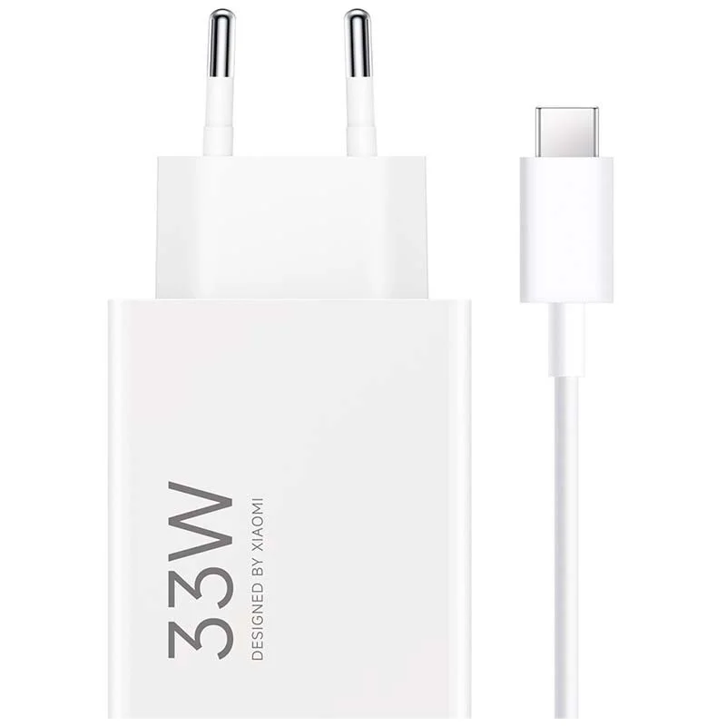 Xiaomi 33W HyperCharge Combo USB Tipo-A Branco – Carregador + Cabo