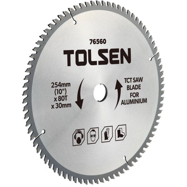 Tolsen Disco 254MM 80 Dentes para Corte Alumínio - 76560