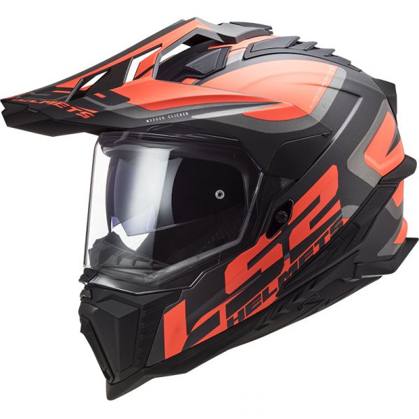 LS2 Capacete MX701 Explorer Hpfc Alter Matt Black Fluo Orange Xl