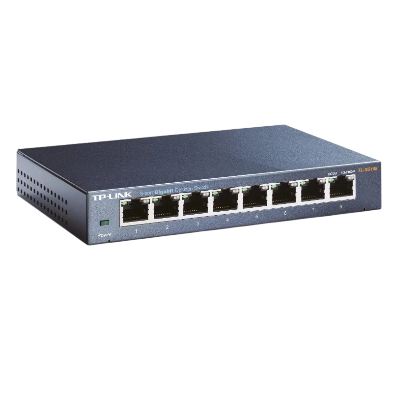 TP-Link TL-SG108 Desktop Switch with 8 ports 10/100/1000 Mbps
