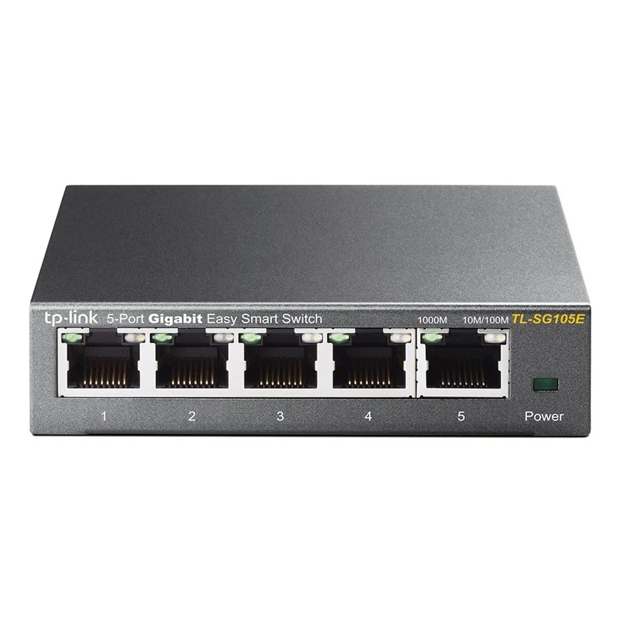 Switch TP-Link TL-SG105E 5 Portas Gigabit Smart Managed Metal