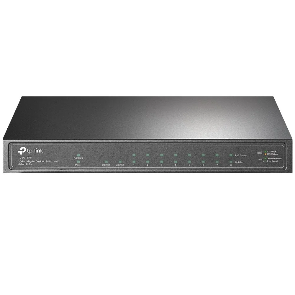 Switch TP-Link TL-SG1210P 10 Portas Gigabit Smart Managed PoE+ SFP