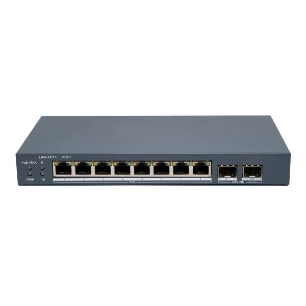 Hikvision Switch Gerível 8x PoE 2x SFP DS-3E1510P-EI/M-8P2F
