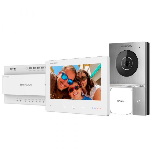 Hikvision Kit Vídeo Porteiro DS-KIS705EY-W 2 Fios HD WiFi 2MP IP65