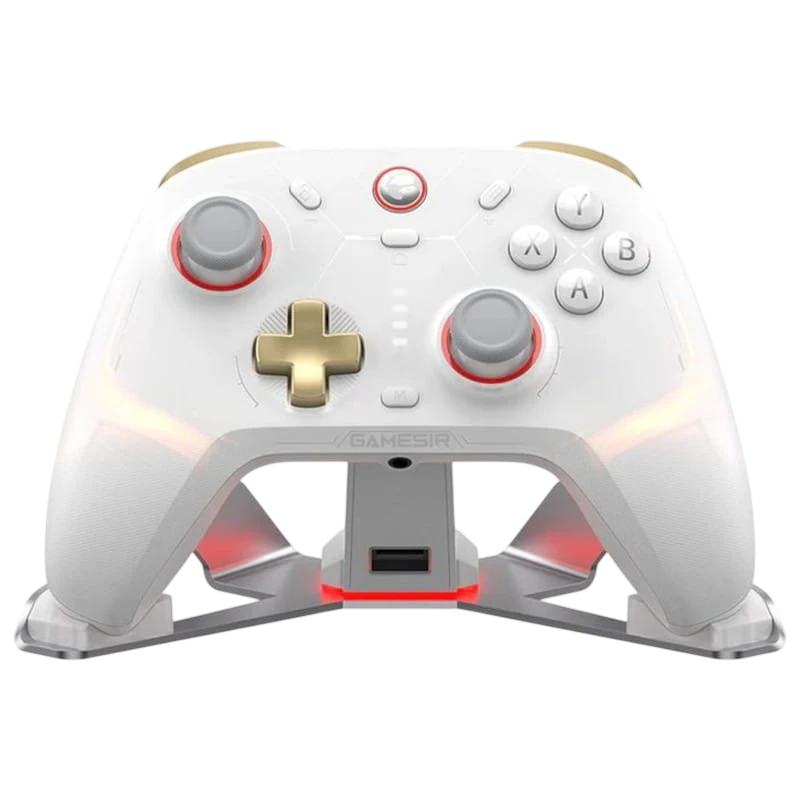 Gamepad GameSir Cyclone 2 Daybreak Branco com suporte - Gamepad Nintendo Switch/PC/Smartphones