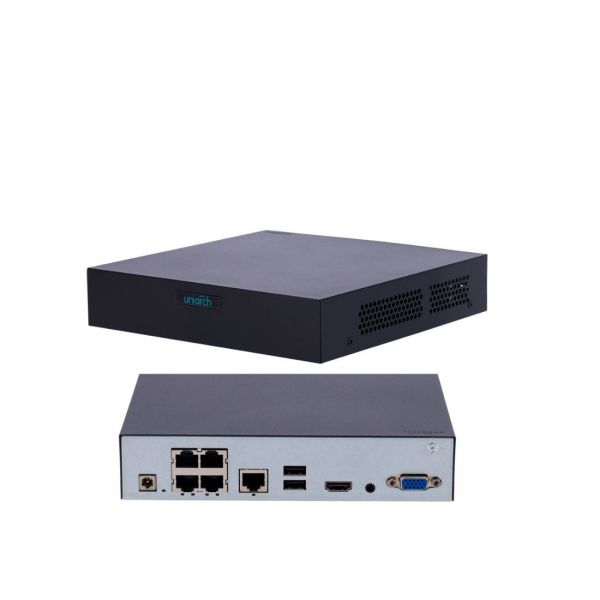 Uniview NVR Gravador IP 6MP 4CH POE - UV-NVR-104S3-P4-ECO