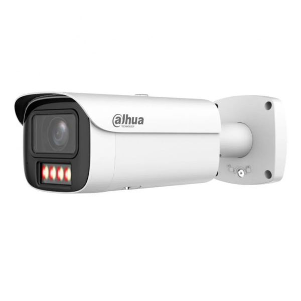 Dahua Câmara de Segurança IP Wizmind Bullet Tubular 4MP H.265 WDR140dB Iluminação Dual LED80m/IR120m 2.7~12mm Exterior IP67 IK10 ePoE SD Áudio Mic AI IPC-HFW5459E1-Z4E-IL