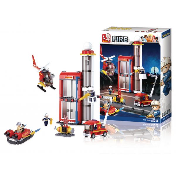 Sluban Fire Alarm Quartel Bombeiros 467 Peças - SL0628
