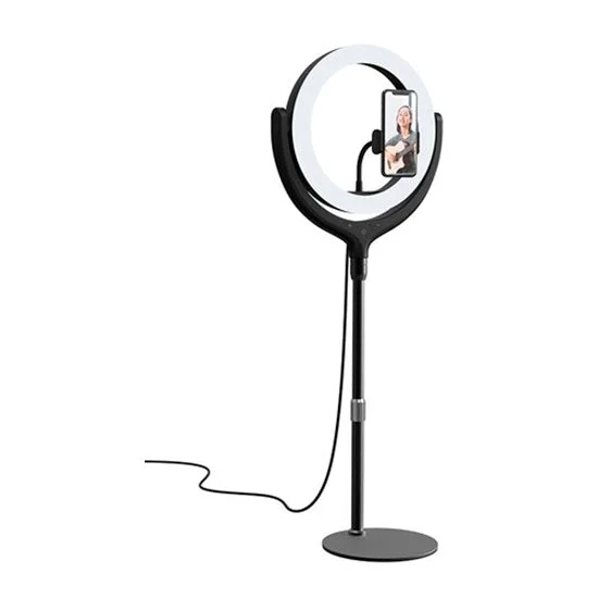 Suporte Tiktok DEVIA Stand LED Ring Light 12" 1.7m Preto