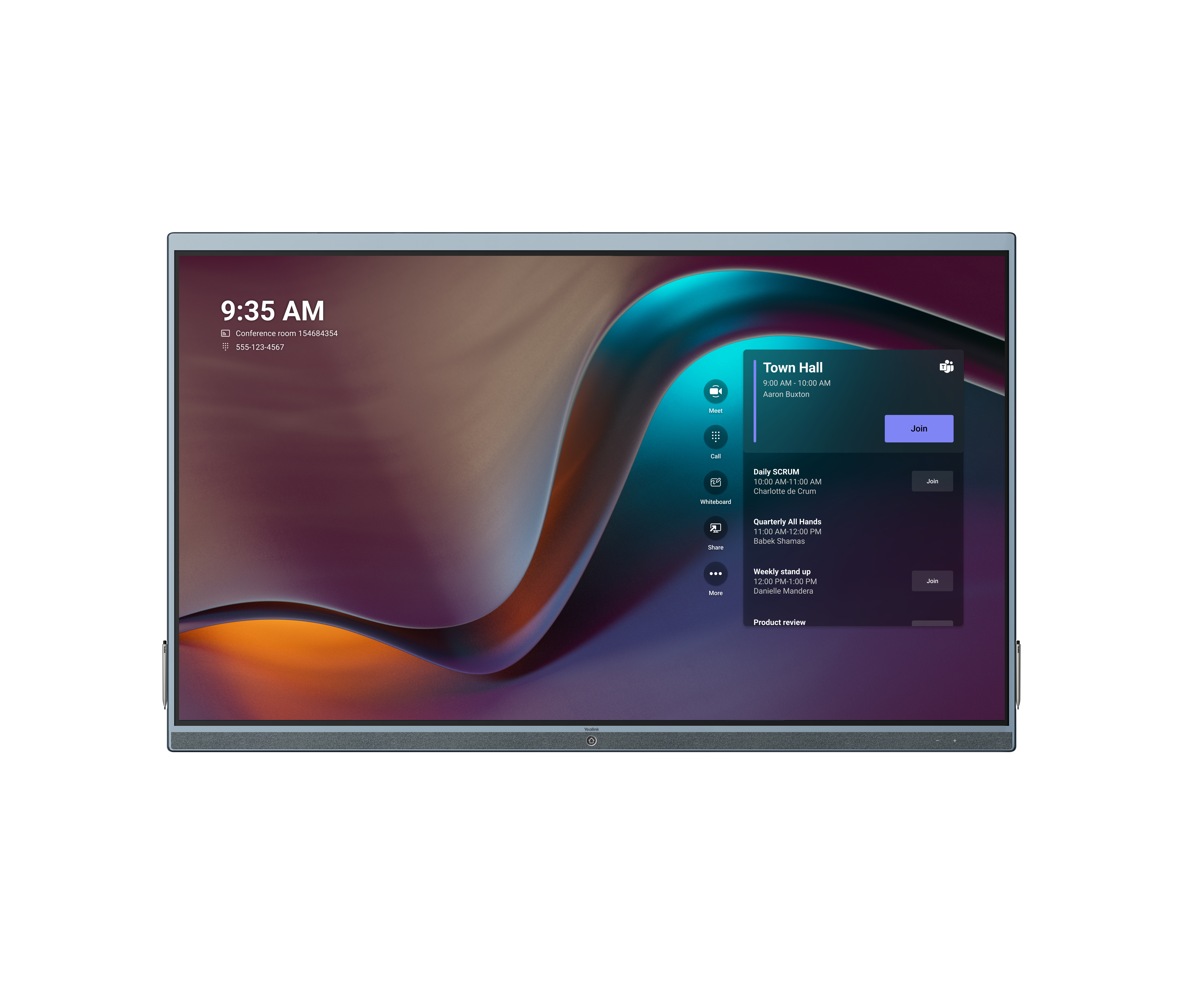 Yealink ETV86 2,18 m (86") 3840 x 2160 pixels Preto