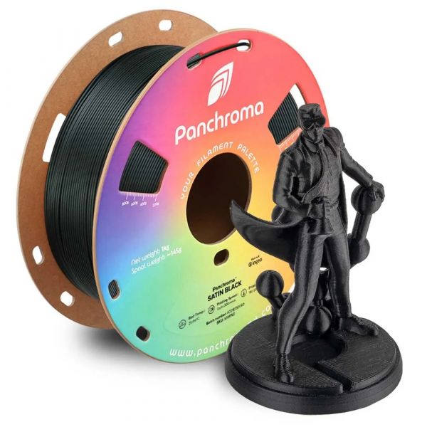 Polymaker Filamento PLA Panchroma Satin 1.75mm 1kg Negro