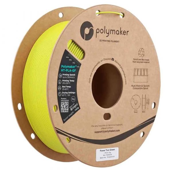 Polymaker Filamento HT-PLA-GF 1.75mm 1kg Power Tool Green