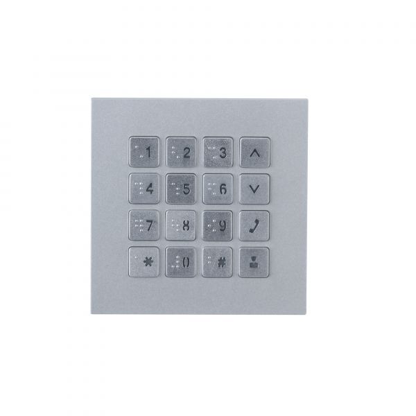 Dahua Estação Exterior Modular VTO4202F-MK com Teclado, IP65, IK07, Metal, Prateado/Preto