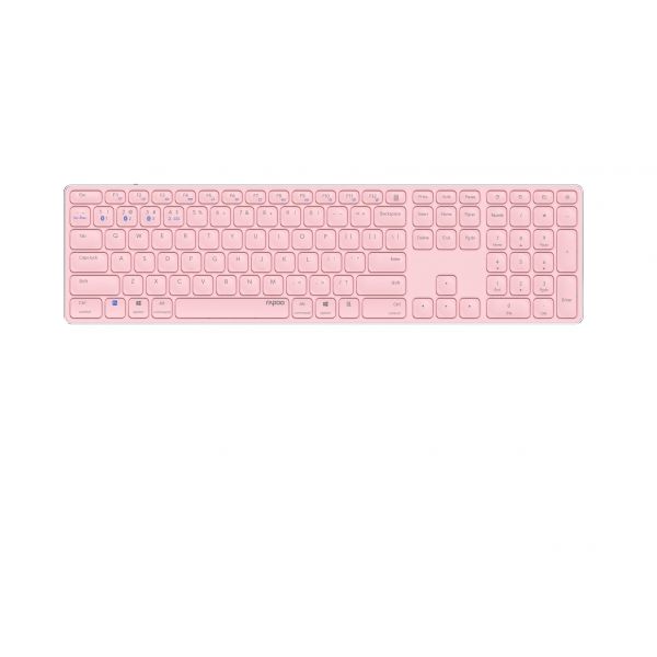 Teclado Rapoo E9800M Sem Fios QWERTY Rosa