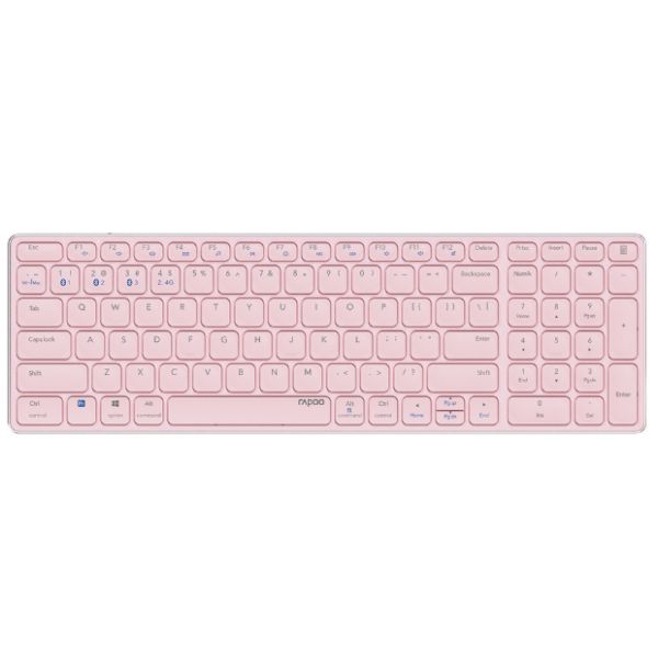 Teclado E9700M Multi-mode Wireless Ultra-slim PT Rosa
