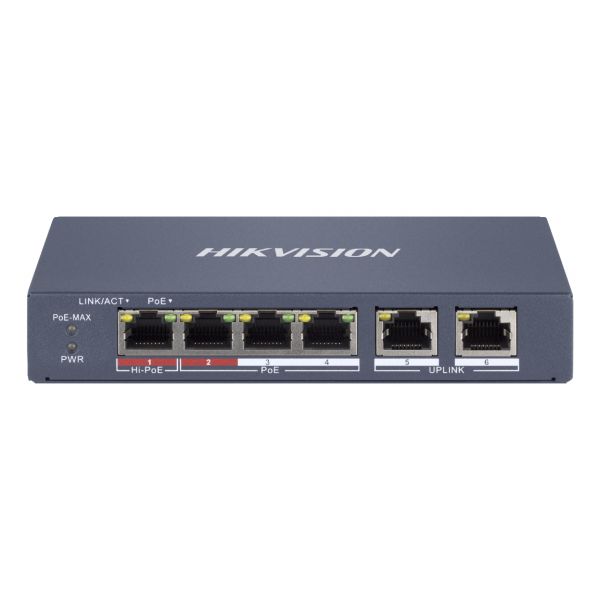 Hikvision Switch 6 Portas DS-3E1106HP-EI