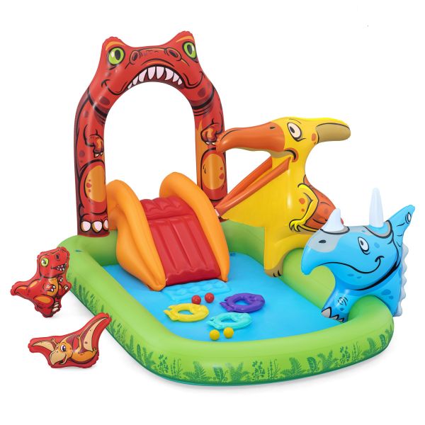 Bestway Piscina Insuflável Parque de Jogos Dinosaurios 241x140x137 cm +3-6 Anos