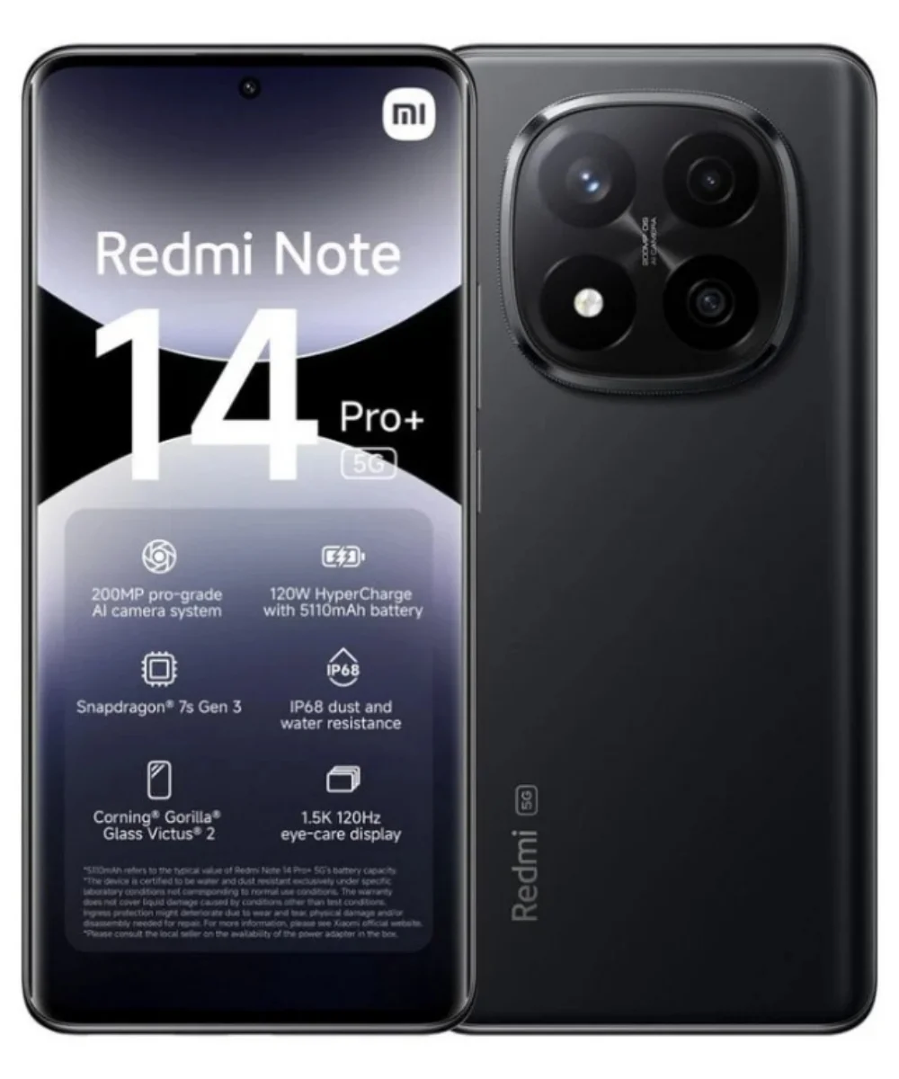 Xiaomi Redmi Note 14 Pro+5G 8GB/256GB Preto