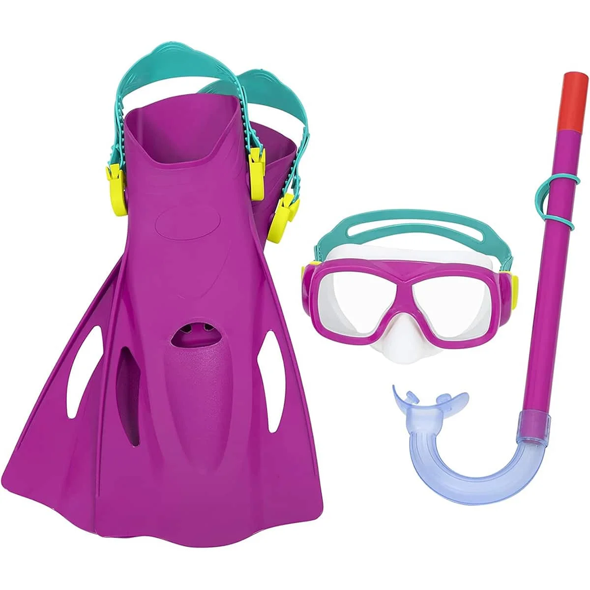 Kit de Mergulho Infantil Máscara, Snorkel e Barbatanas Ajustáveis Bestway