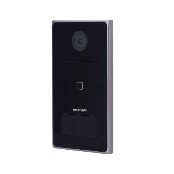 Hik Vision Vídeo Porteiro IP Villa door 2MP WiFi PoE 1 Botões c/Abertura Cartão MF 1 Relés Superfície IP65