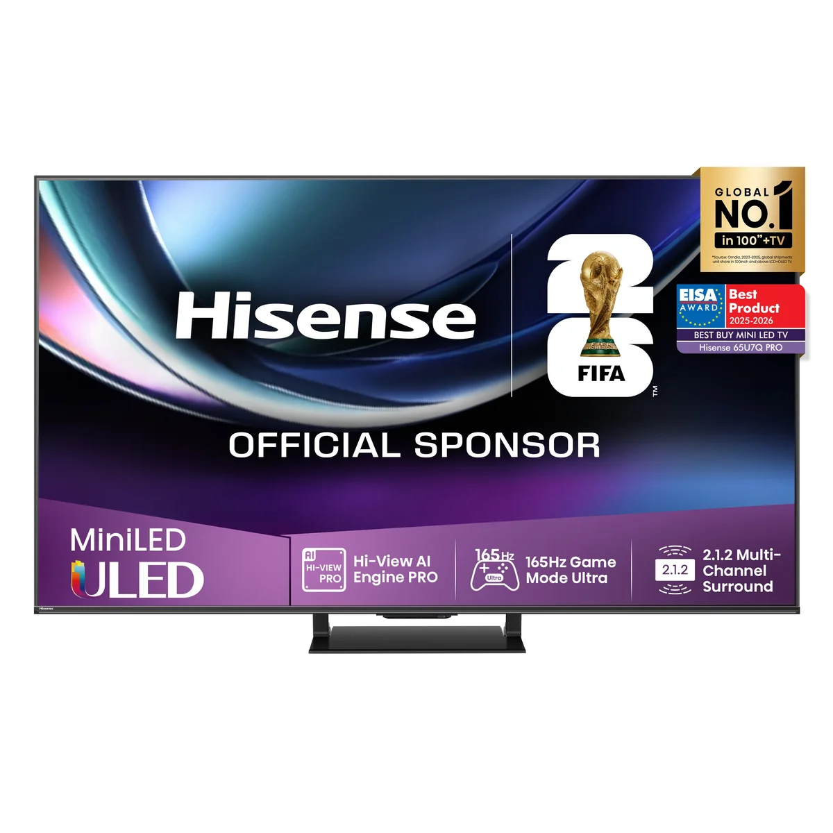 Televisão Hisense 65U7Q PRO 65" QD Mini LED UltraHD 4K VIDAA