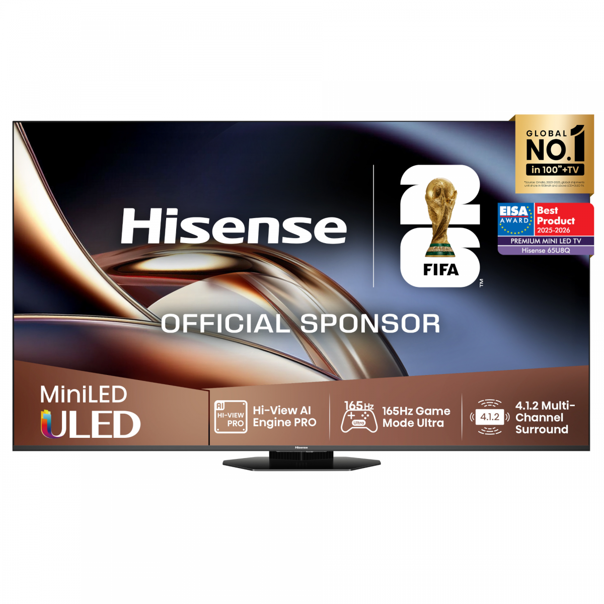 Televisão Hisense 65U8Q 65" QD Mini LED UltraHD 4K VIDAA