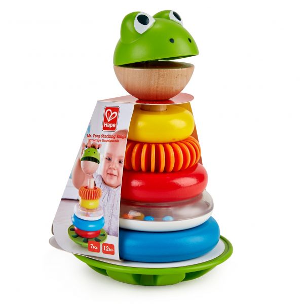 Hape Anéis de empilhamento do sapo do Sr.