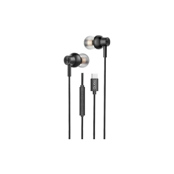 Qubo AU-300C/AU300CBK com microfone USB Tipo-C Preto