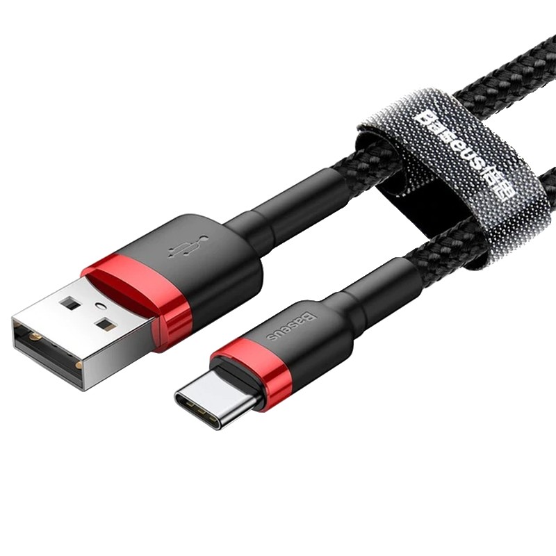 Baseus Cafule Cabo USB para USB Tipo C 1M – Preto