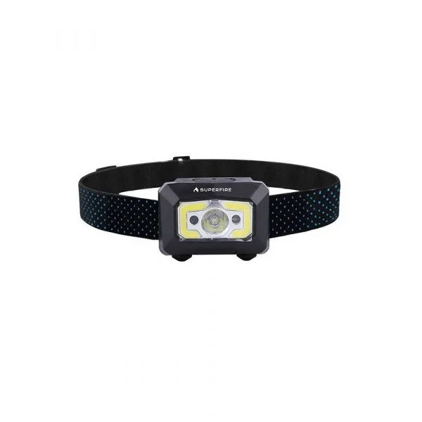 Superfire Lanterna de Cabeça Frontal X30 com Sensor de Movimento USB IP44 Preto