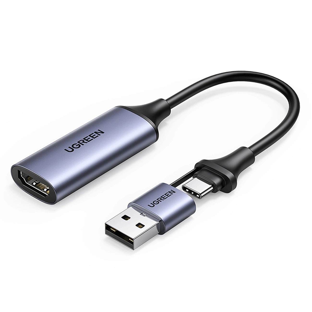 UGREEN Video Capture Card / Captura de Vídeo / Entrada HDMI Única / Preto