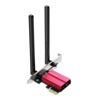 Placa de Rede PCI-e Mercusys Wireless AXE5400 Tri-Band + BT5.3