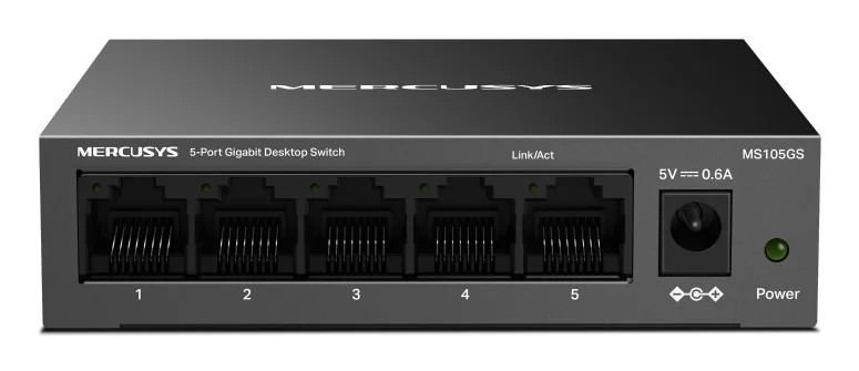 Switch SOHO Mercusys MS105GS 5 Portas 10/100/1000 Mbps