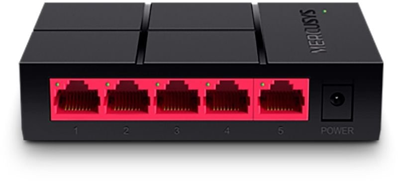Switch de Rede Mercusys MS105G Mini 5 Portas Gigabit (10/100/1000 Mbps) UnManaged