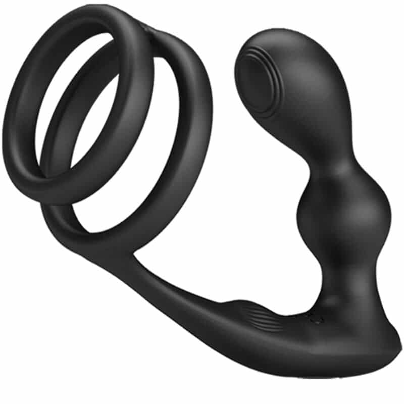 Pretty Love – Anel Para Pênis Marshall Com Plug Anal Vibratório Com Controle Remoto