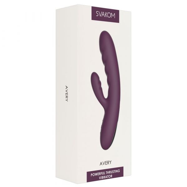 Svakom Avery Vibrador Recarregável com Sugador de Clítoris Strawberry Pink 19.1 cm