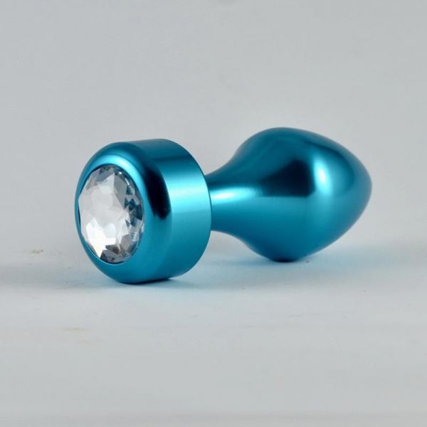 Lovetoy Plug Anal Azul Rosebud com Joya LO-RO-L002