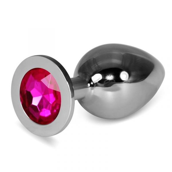 Lovetoy Plug Anal Metal Rosebud Classic com Joya Fuchsia Tamanho L Lo-ro-sl-f