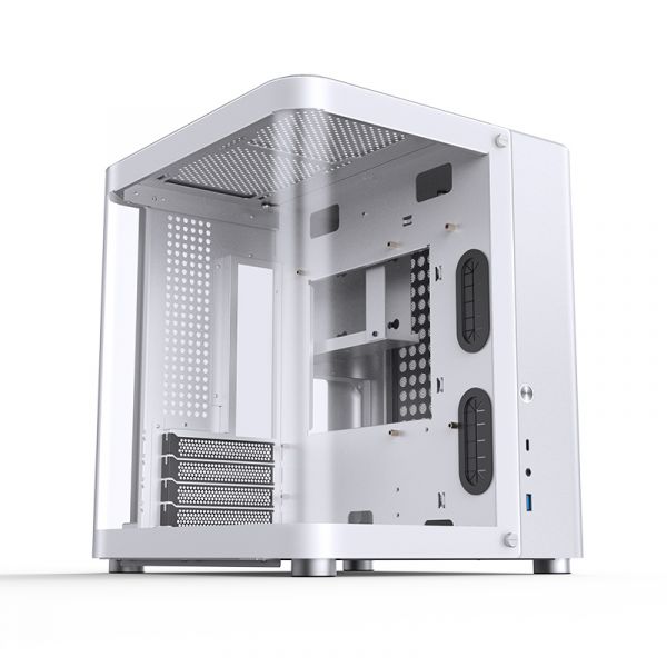 Jonsbo Micro-ATX TK-1 2.0 Vidro Temperado Branco